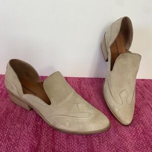 Lucky Brand Merlyin Loafer Suede Leather Light Brown Tan Size 8.5